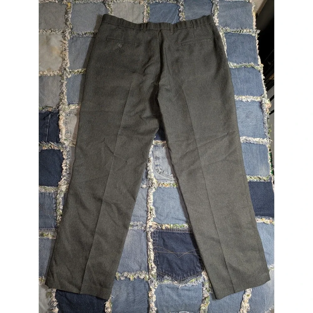 Levi Action Slacks‎ Flat Front Dacron Polyester Dark Gray Men's 40x32 (40x31)